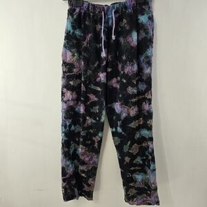 Mexicali Blues Splatter Tie Dye Multicolor Bleach Bleached Cotton Pants Sz L/XL